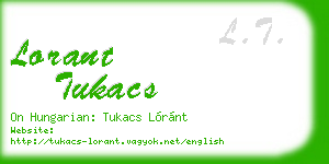 lorant tukacs business card