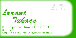 lorant tukacs business card